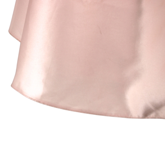 Alfred Sung Blush Satin High-Low Bridesmaid Evening Gown Dress Size 16 D723S - Picture 8 of 11